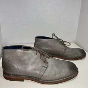 Cole Haan Glenn Gray Leather Lace-Up Chukka Boot